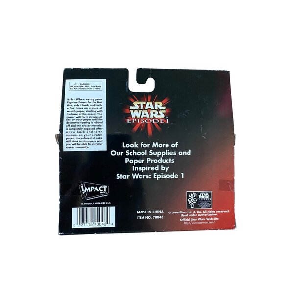 Star Wars Episode I Figurine Erasers 3-Pack NEW IN PACKAGE - Picture 2 of 2